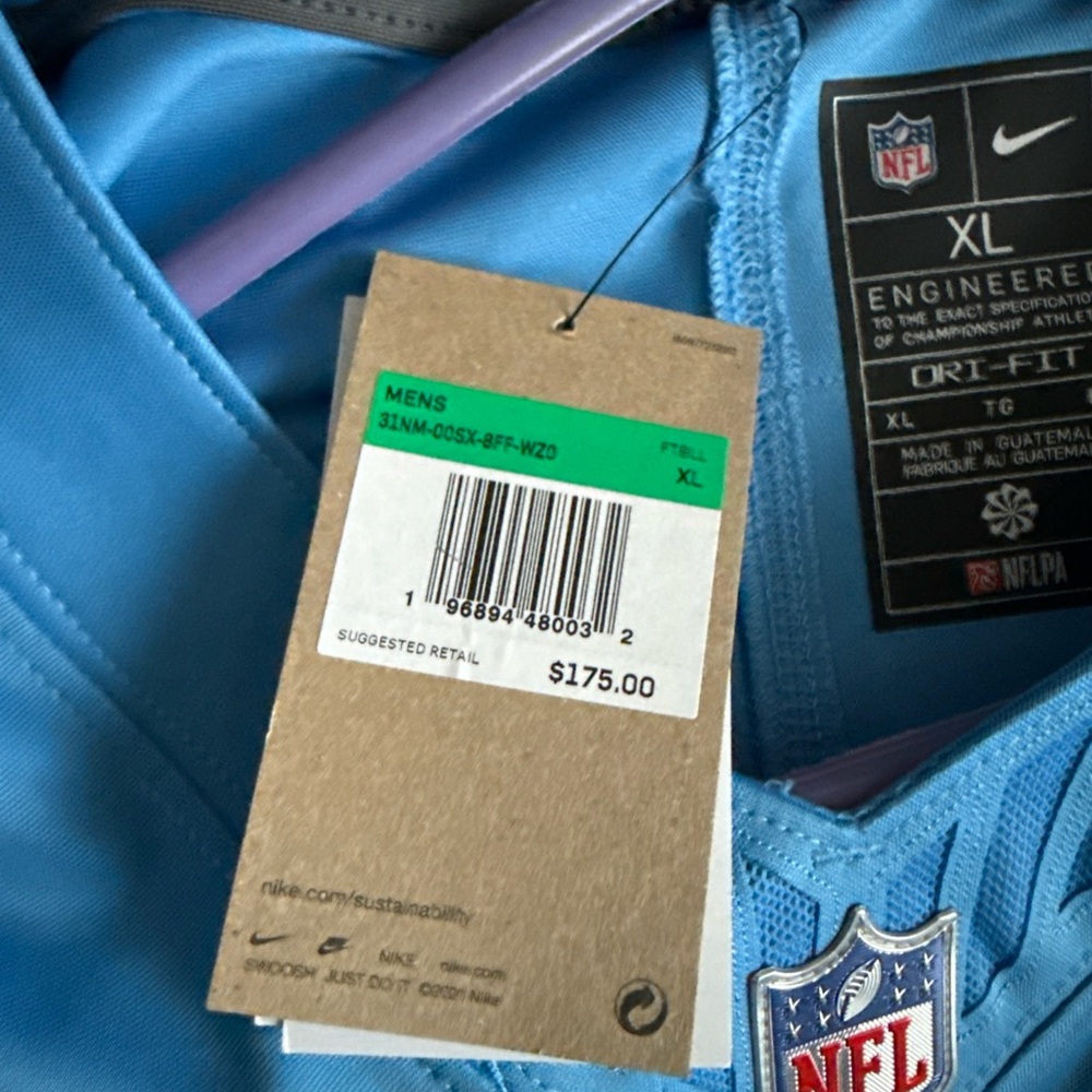 Nike Blue and Red Men's Jersey - Picture 5 of 7
